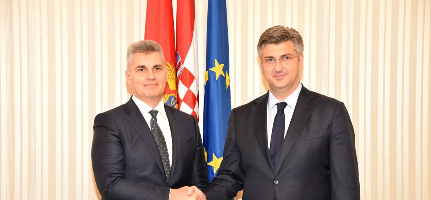 Predsjednik Vlade Andrej Plenković s predsjednikom Skupštine Crne Gore Ivanom Brajovićem